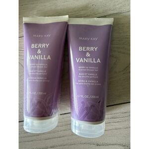 2  Mary Kay Berry & Vanilla  Shower‎ Gel Moisturizing Body Wash 6.7oz each new